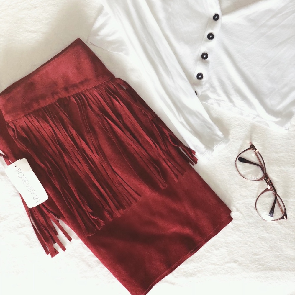Forever 21 Rustic Red Skirt